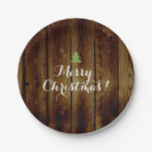  kerstfeest op het platteland papieren bordje (Voorkant)