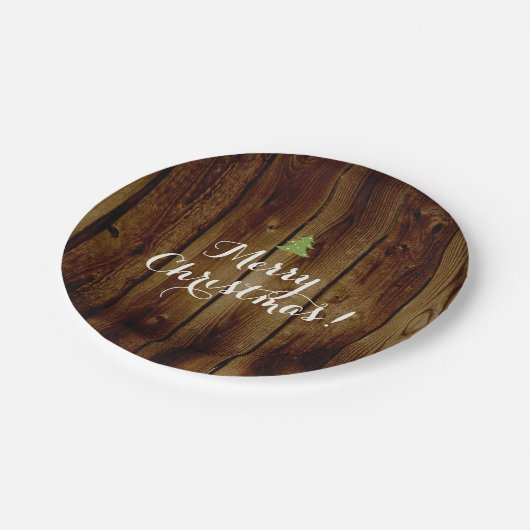  kerstfeest op het platteland papieren bordje (Gekanteld)