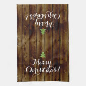  kerstfeest op het platteland theedoek (Verticaal)