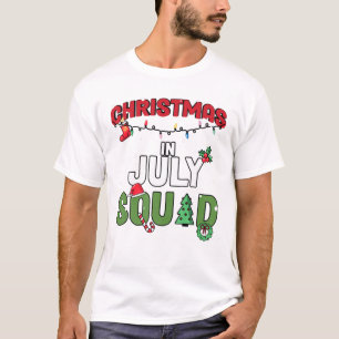 Kerstfeest op het plein in juli t-shirt