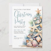 Kerstfeest op het strand kaart (Voorkant)