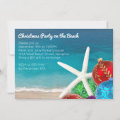 Kerstfeest op het strand kaart (Voorkant)