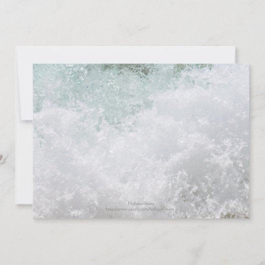 Kerstfeest op het strand kaart (Achterkant)