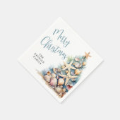Kerstfeest op het strand servet (Hoek)