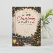 Kerstfeest op het werk kaart (Staand voorkant)