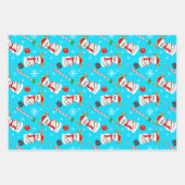 Kerstfeest op honkbal Snowman Inpakpapier Vel (Voorkant)