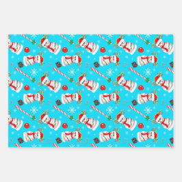 Kerstfeest op honkbal Snowman Inpakpapier Vel