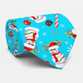 Kerstfeest op honkbal Snowman Stropdas (Opgerold)