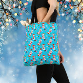 Kerstfeest op honkbal Snowman Tote Bag
