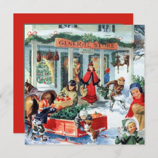 kerstfeest op jaarbasis kaart (Voorkant / Achterkant)