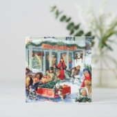 kerstfeest op jaarbasis kaart (Staand voorkant)