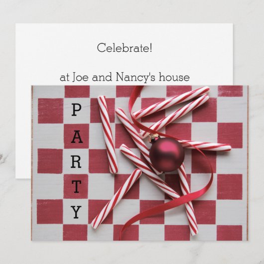 kerstfeest op karton kaart (Voorkant / Achterkant)