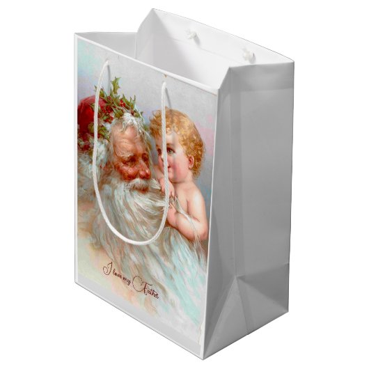  kerstfeest op maat medium cadeauzakje (Achterkant Gekanteld)