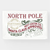 Kerstfeest op Noordpool Hot Cocaca Spandoek (Horizontaal)