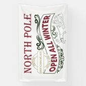 Kerstfeest op Noordpool Hot Cocaca Spandoek (Verticaal)