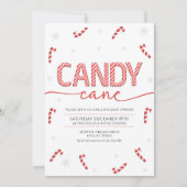 kerstfeest op snoepsuikerriet kaart (Voorkant)