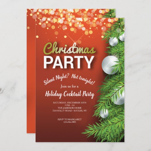 Kerstfeest op uitnodiging (Voorkant / Achterkant)