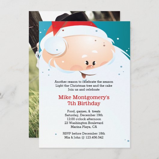 Kerstfeest op uitnodiging voor kerstfeest (Voorkant / Achterkant)