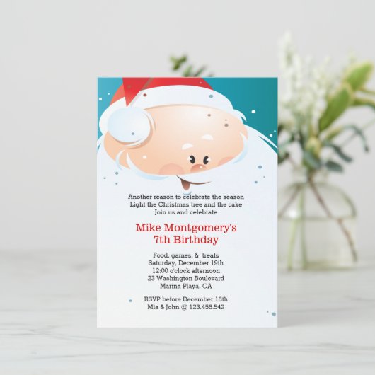 Kerstfeest op uitnodiging voor kerstfeest (Staand voorkant)