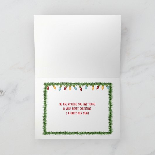 Kerstfeest op wit kaart (Binnen)