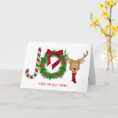 Kerstfeest op wit kaart (Gele Bloem)