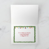 Kerstfeest op witte textuur kaart (Binnen)