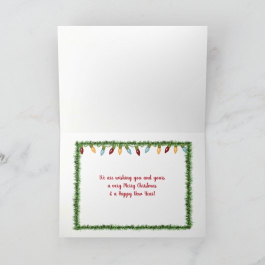 Kerstfeest op witte textuur kaart (Binnen)