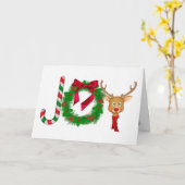 Kerstfeest op witte textuur kaart (Gele Bloem)