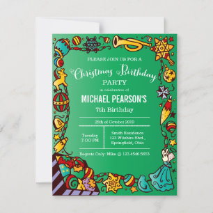 Kerstfeest op zondag kaart