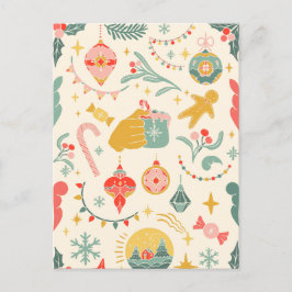 Kerstfeest ornamenten uitnodiging