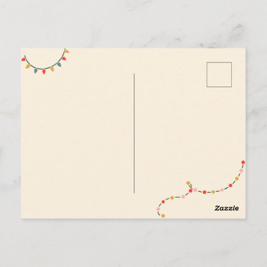 Kerstfeest ornamenten uitnodiging (Achterkant)