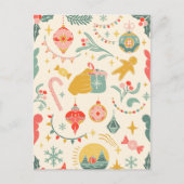 Kerstfeest ornamenten uitnodiging (Voorkant)