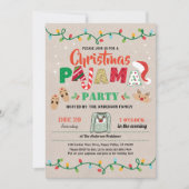 Kerstfeest pajama feestfeest kaart (Voorkant)