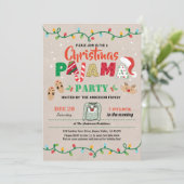 Kerstfeest pajama feestfeest kaart (Staand voorkant)