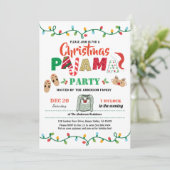 Kerstfeest pajama feestfeest kaart (Staand voorkant)