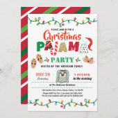 Kerstfeest pajama feestfeest kaart (Voorkant / Achterkant)