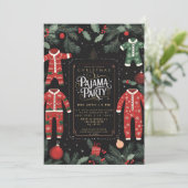 Kerstfeest Pajama Kaart (Staand voorkant)