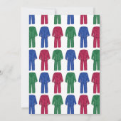 Kerstfeest Pajama Partij nodigt uit | PJ Holiday P Kaart (Achterkant)