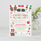 Kerstfeest Pajama Slumber Kaart (Staand voorkant)