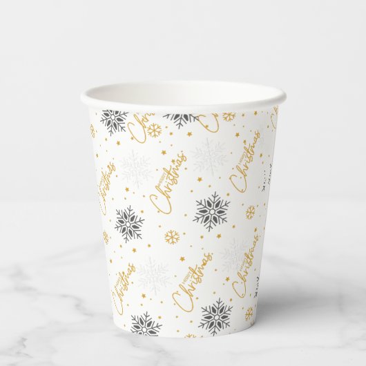 Kerstfeest Papieren beker (Achterkant)