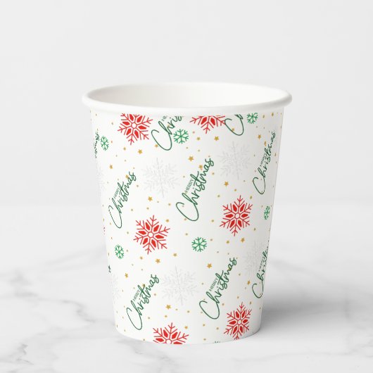 Kerstfeest Papieren beker (Achterkant)