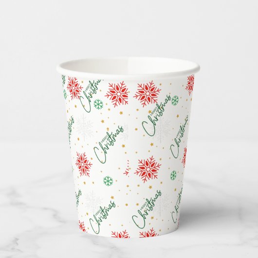 Kerstfeest Papieren beker (Links)