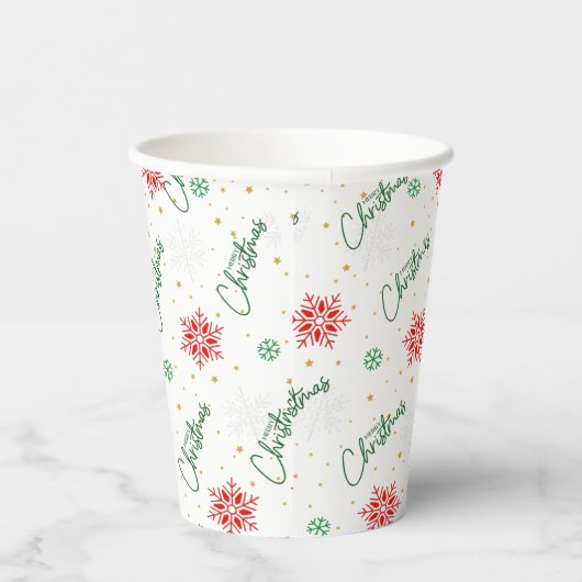 Kerstfeest Papieren beker (Rechts)