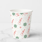 Kerstfeest Papieren beker (Achterkant)