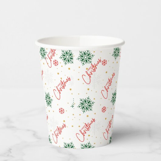 Kerstfeest Papieren beker (Links)