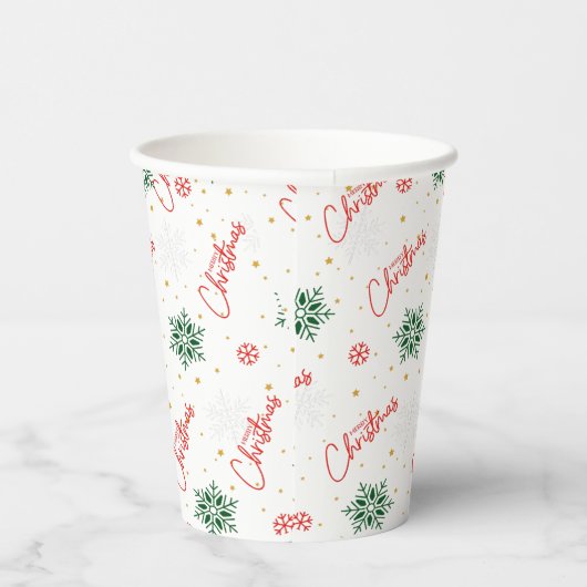 Kerstfeest Papieren beker (Rechts)