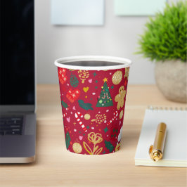 kerstfeest papieren bekers