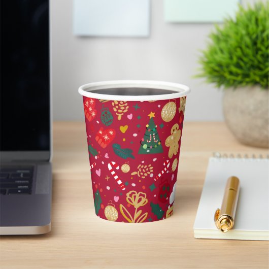 kerstfeest papieren bekers (Insitu)