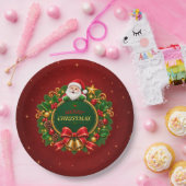 Kerstfeest Papieren Borden Bewerkbaar Bordje (Feest)