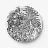 kerstfeest papieren bordje (Voorkant)